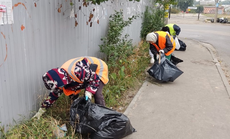 В Железнодорожном районе Воронежа прошел субботник