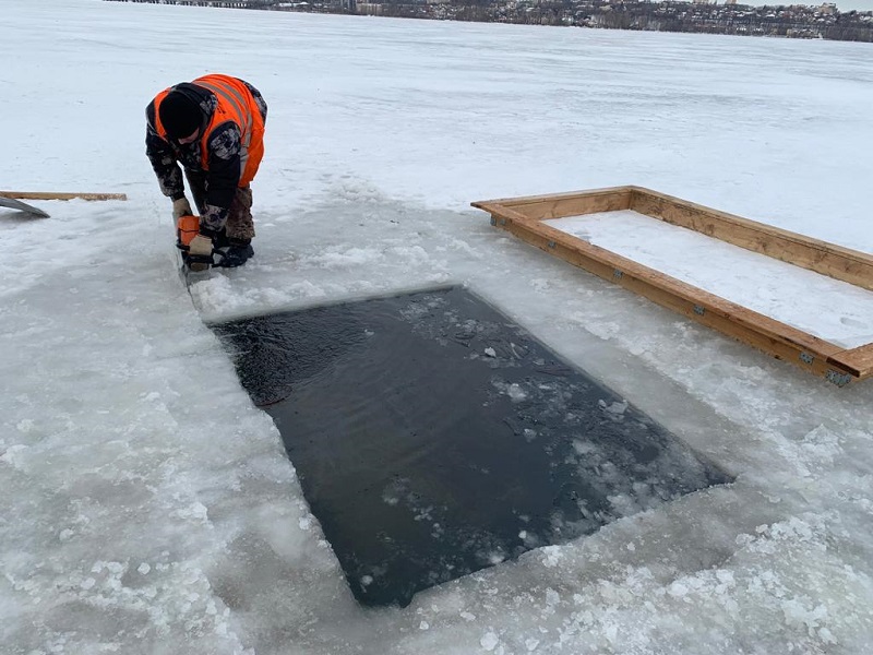 В Железнодорожном районе продолжается подготовка к празднику Крещения Господня