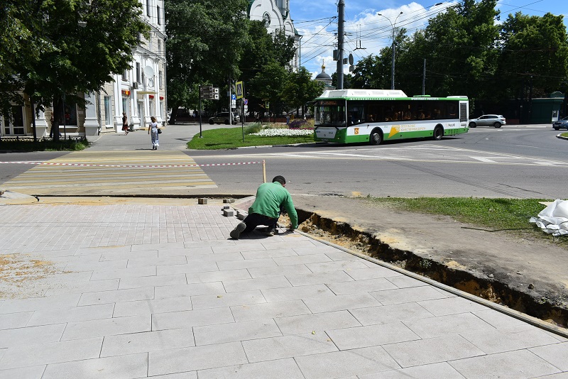 В Центральном районе продолжается развитие пешеходной инфраструктуры