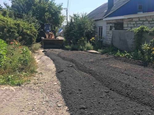 В  Центральном районе продолжается асфальтирование улиц частного сектора  