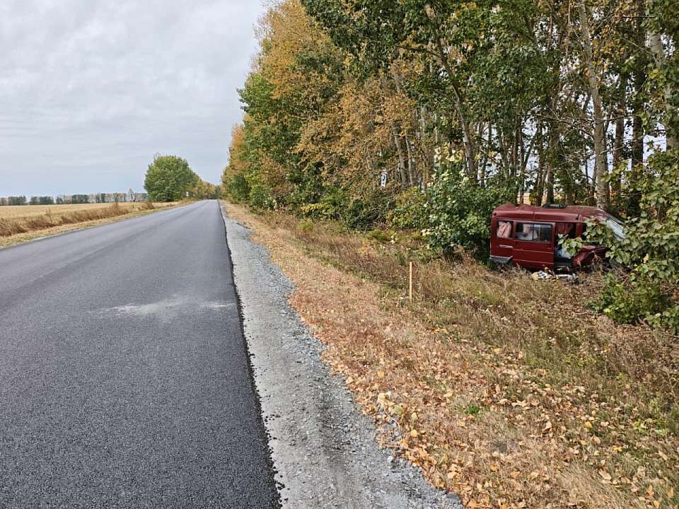 Четыре человека разбились в съехавшем с трассы микроавтобусе под Воронежем