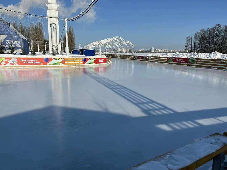 После снегопада в Воронеже временно закрыли детский каток 