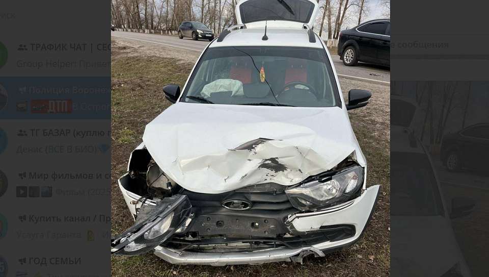 Три человека с годовалой девочкой пострадали в лобовом столкновении в Воронежской области