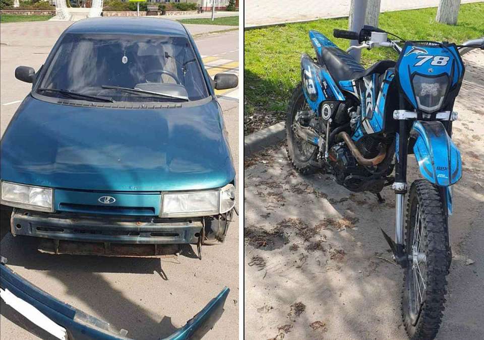 В ДТП с легковушкой пострадал 17-летний житель Воронежской области на мотоцикле