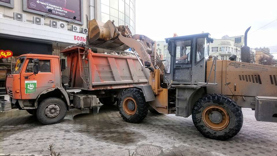 Центральный  район Воронежа убирают порядка 50 дворников