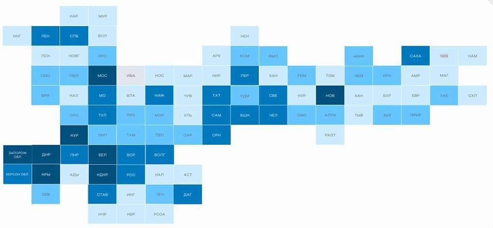 На карте региональных фейков Воронежская область заняла 2-е место после «лидеров» российского рейтинга