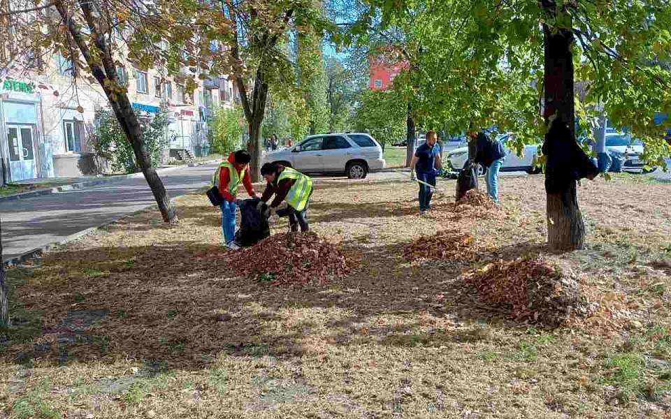 В Ленинском районе продолжаются работы по наведению санитарного порядка на территории