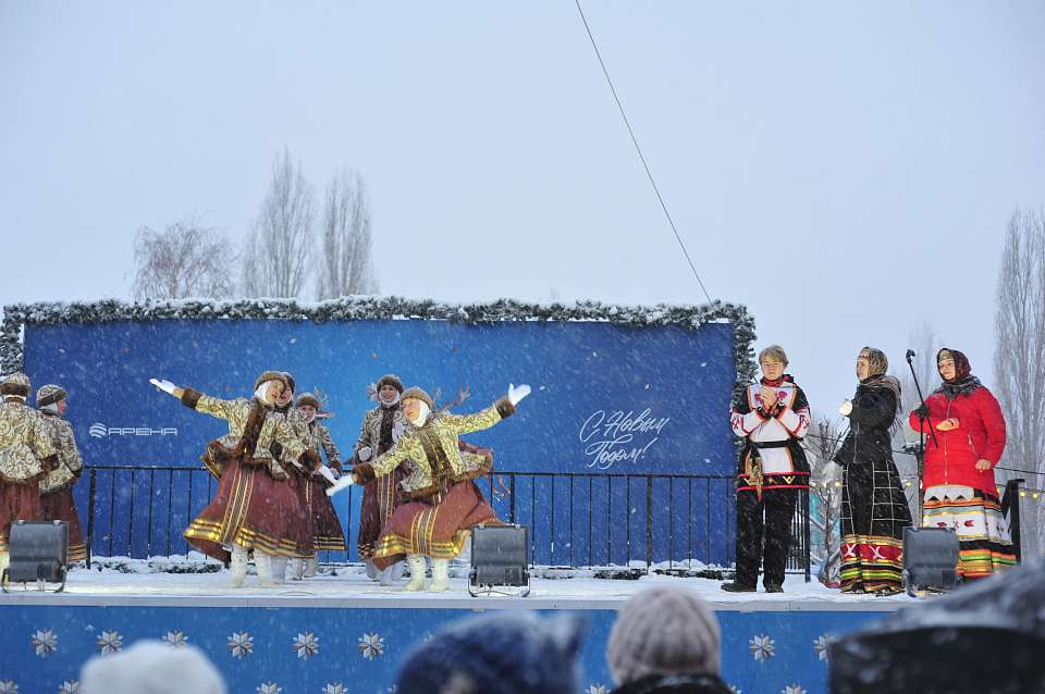            В Коминтерновском районе на главной елке зажглись новогодние огни                        