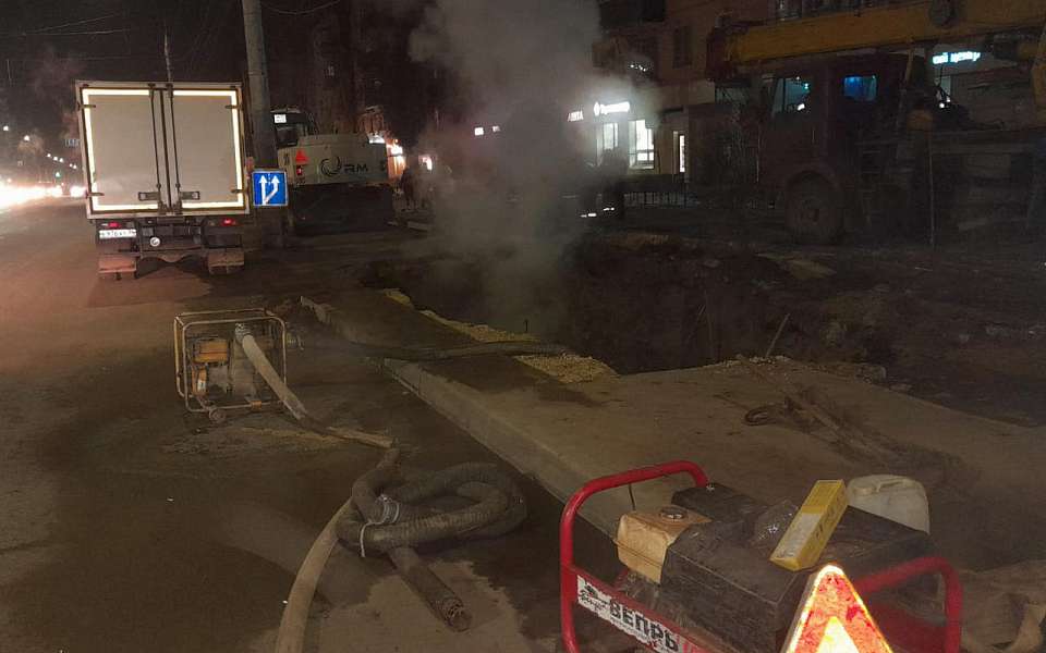 Аварию на теплосети устранили на левом берегу Воронежа