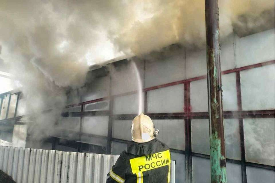 Под Воронежем загорелся завод