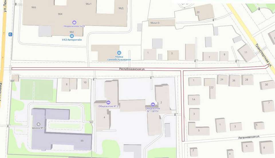 Закроют движение на улице Республиканской в Воронеже