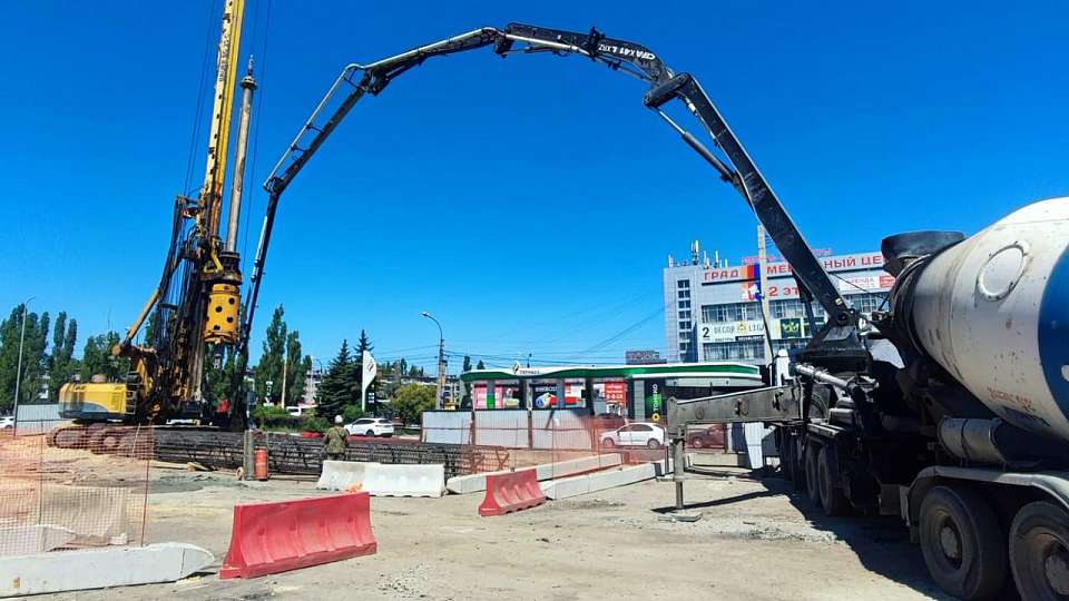 В разгаре строительство завершающей очереди Остужевской развязки в Воронеже