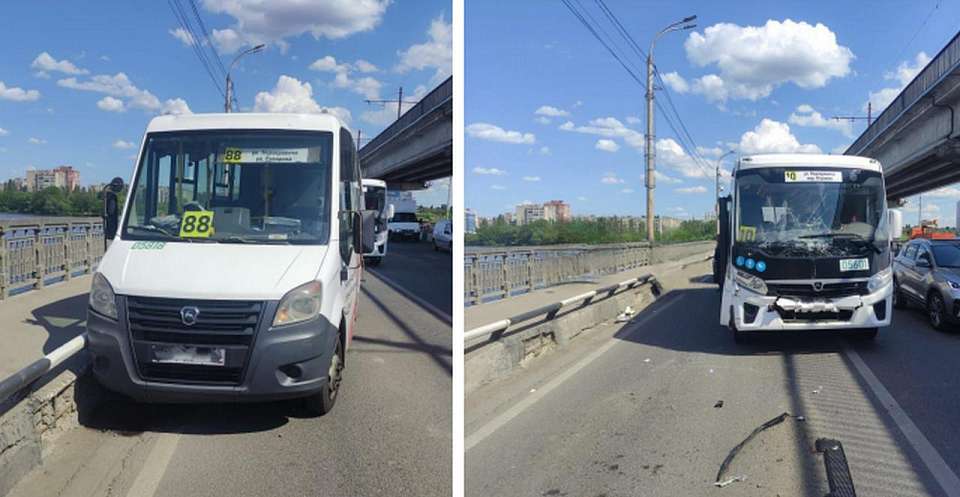 Погиб 52-летний воронежец при столкновении на Северном мосту двух маршруток