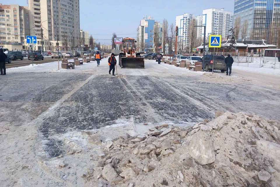 За сутки с улиц Воронежа вывезли 2,5 тысячи кубометров снега