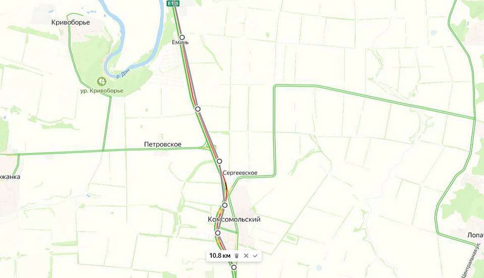 Гигантская пробка парализовала трассу М-4 «Дон» под Воронежем