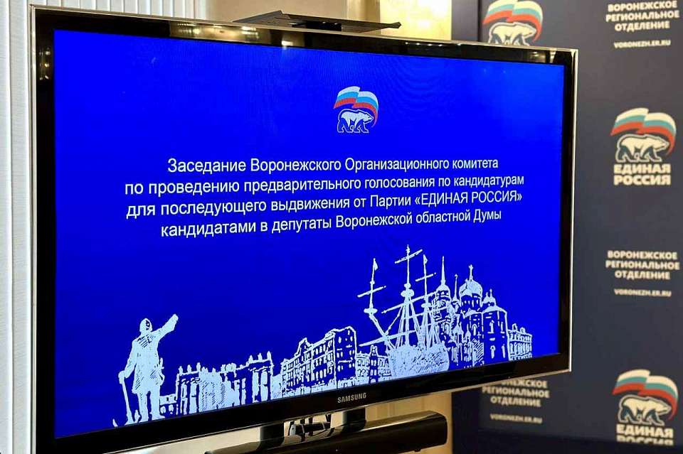 В Воронежском реготделении «Единой России» прошло заседание оргкомитета по проведению предварительного голосования