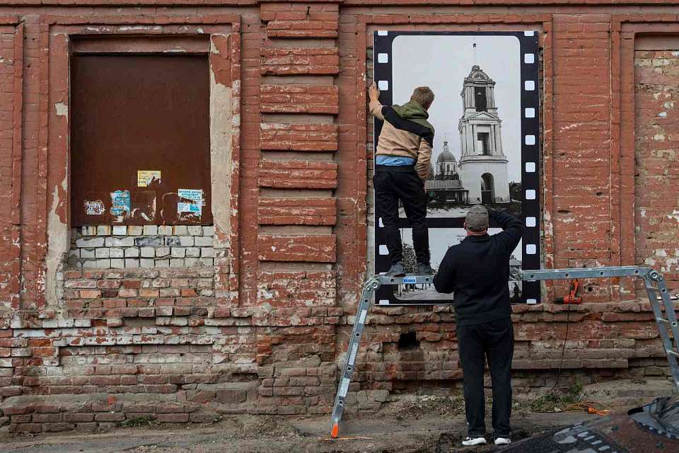 Фотозона с историческими кадрами города появилась в Воронеже