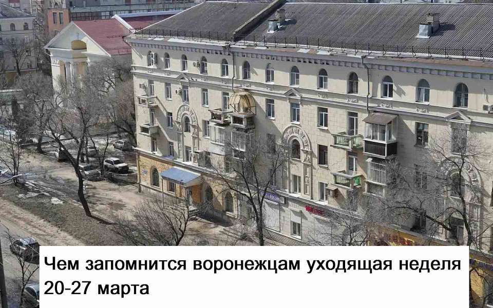Чем запомнилась в Воронеже неделя с 20 по 27 марта