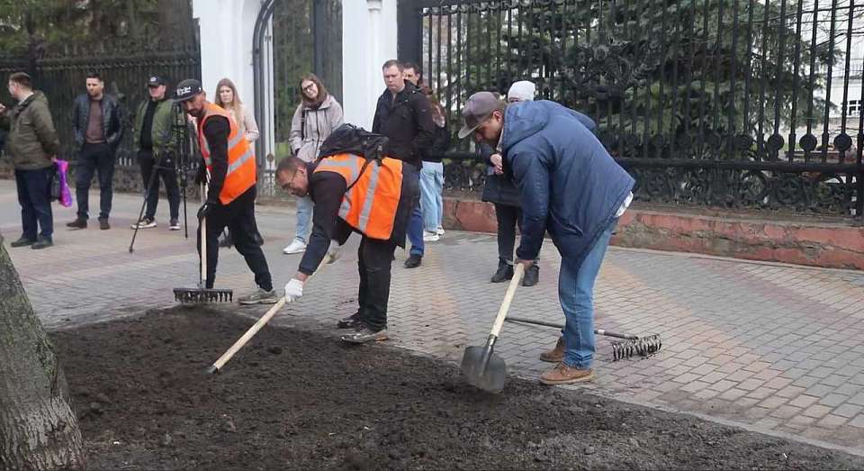 О формировании и сохранении городских газонов рассказал мэр Воронежа Сергей Петрин