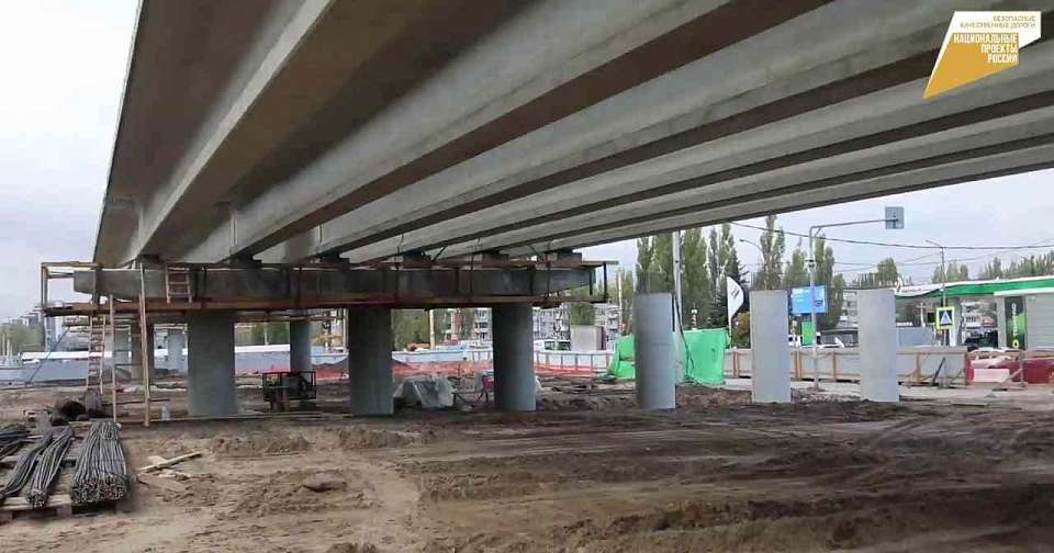 В Воронеже движение по эстакаде на Остужевской развязке запустят уже в 2025 году
