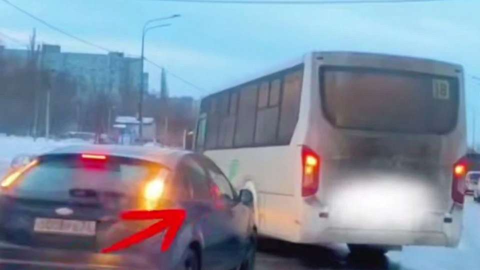 Воронежского водителя автобуса оштрафовали за нарушение ПДД