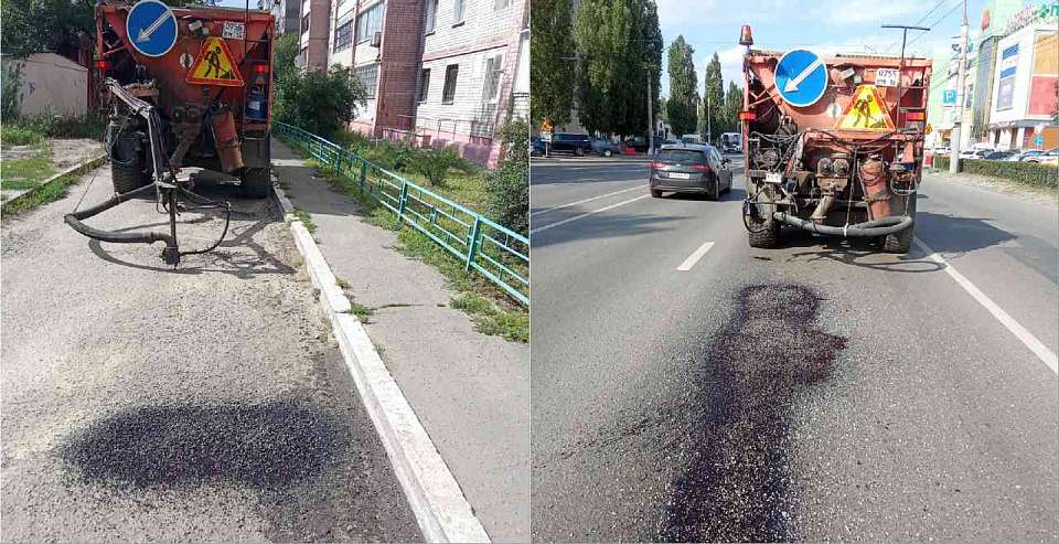 В Железнодорожном районе активно используют струйно-инъекционный метод для ямочного ремонта