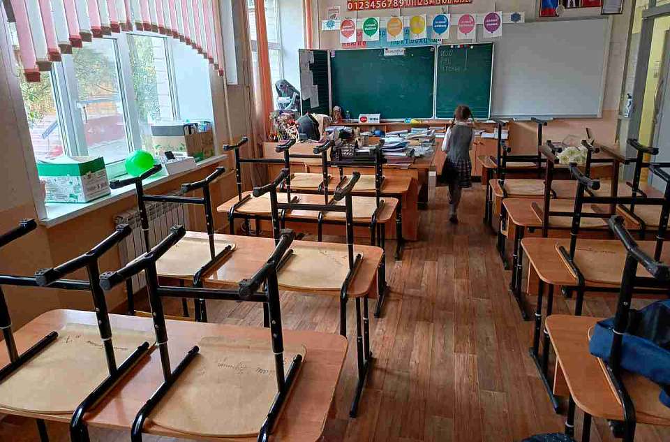 После крепких морозов воронежские школьники возвращаются за парты