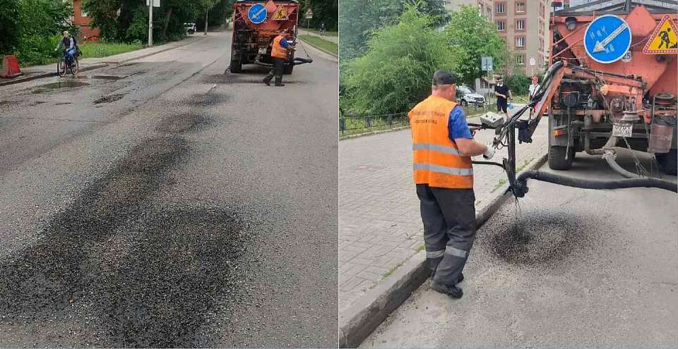 Дорожный апгрейд в Советском районе: продолжают латать ямы!
