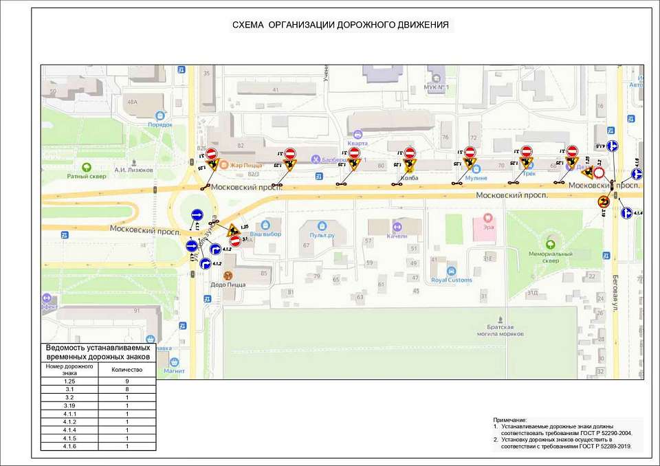 Закрыли для проезда участок Московского проспекта в Воронеже из-за коммунальной аварии