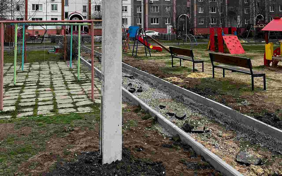 В Левобережном районе стартовало благоустройство дворовых территорий 