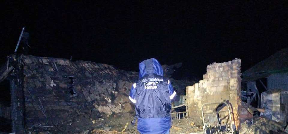 По факту гибели двух человек при пожаре в Воронежской области возбудили уголовное дело