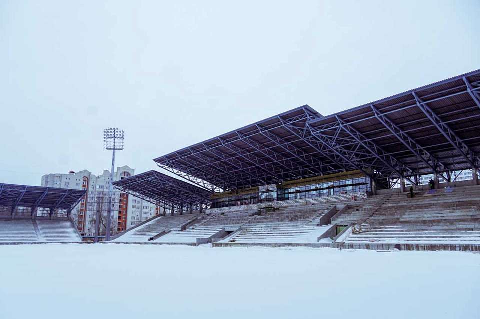 Готовность строящегося стадиона «Факел» в Воронеже оценили в 65% 