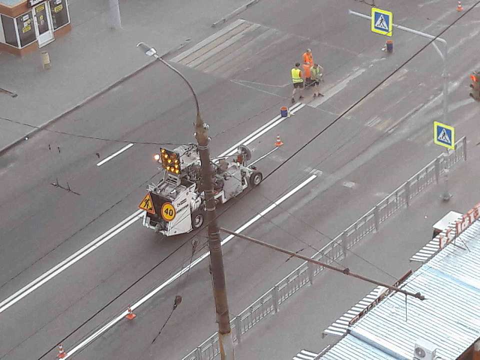 В Воронеже началось обновление дорожной разметки