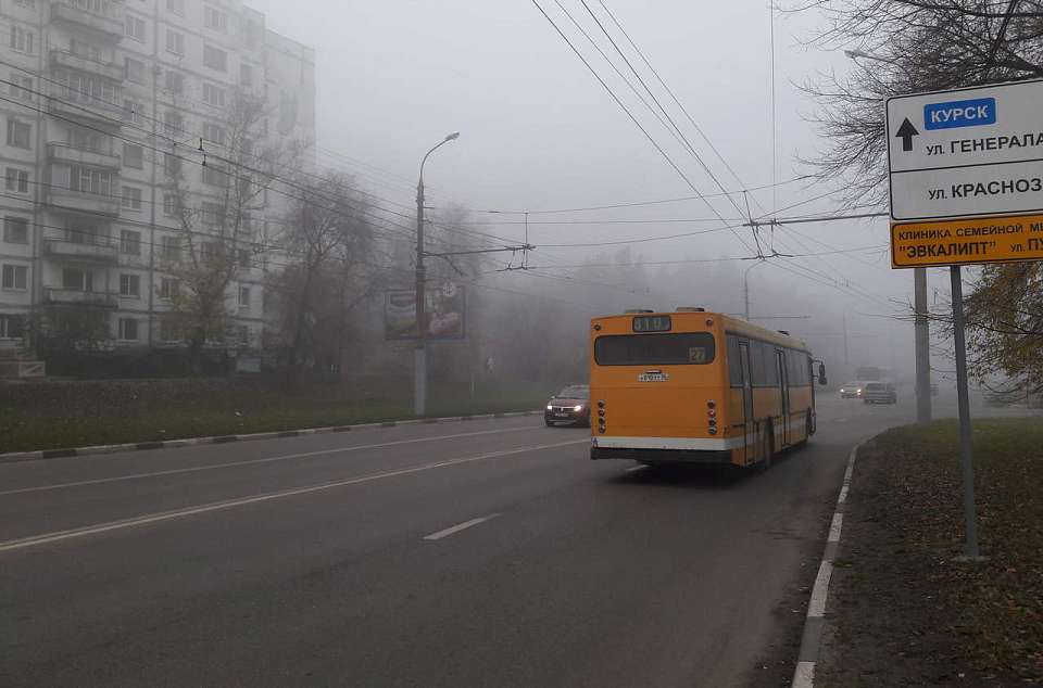 Воронежская область вновь оказалась в зоне «жёлтого» уровня погодной опасности из-за густого тумана