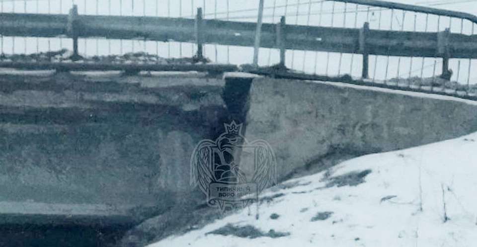 В Воронеже у Центрального парка начала разваливаться эстакада