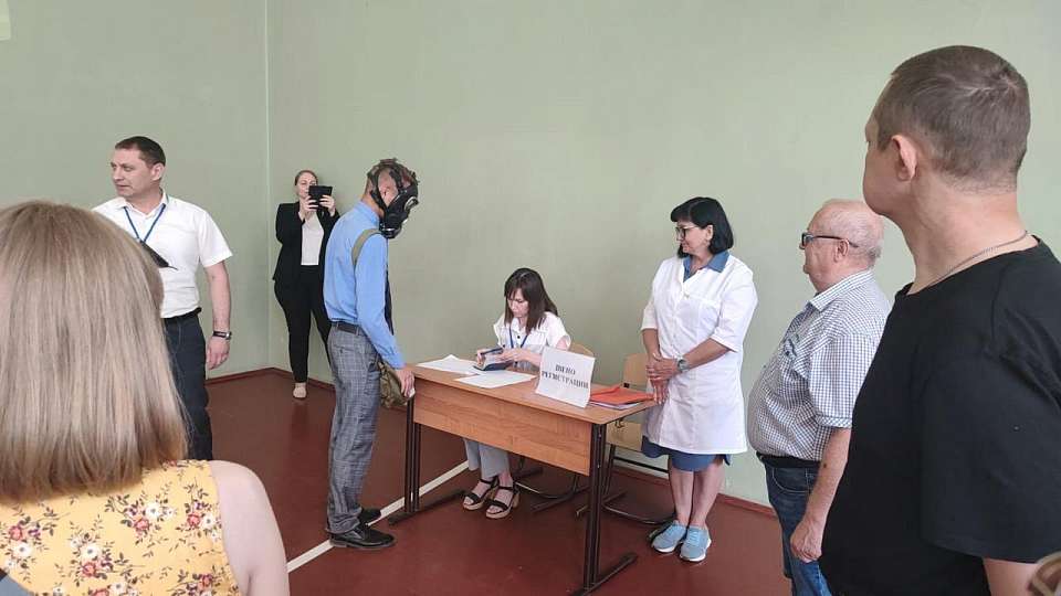 В Железнодорожном районе прошло практическое занятие по развертыванию пункта выдачи средств индивидуальной защиты