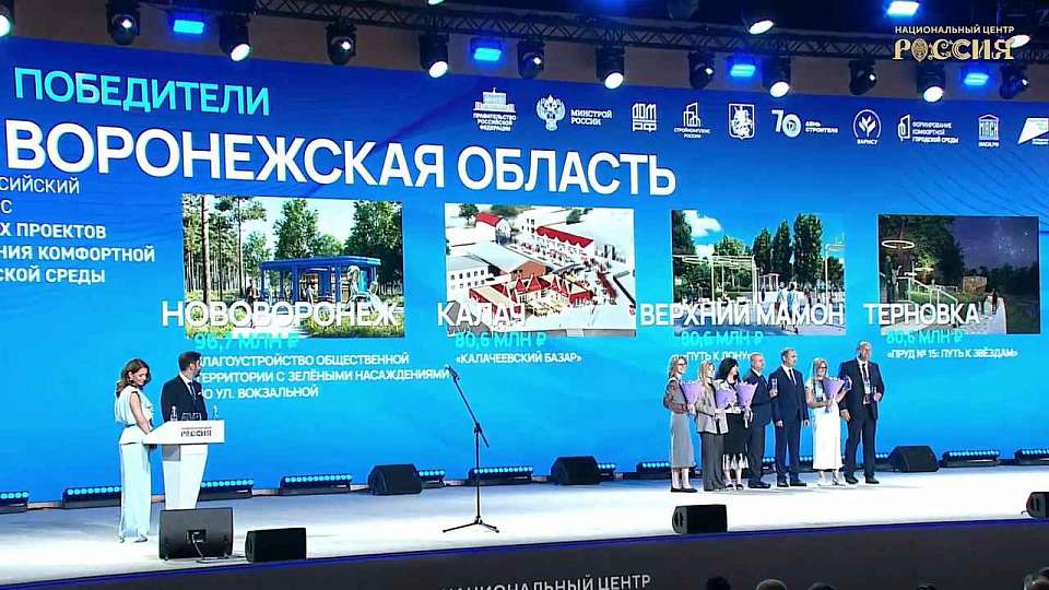 В конкурсе малых городов Минстроя РФ победили 4 проекта благоустройства от Воронежской области