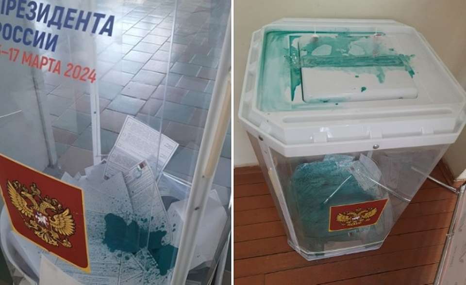Двух женщин, плеснувших зеленку в избирательную урну, задержали в Воронежской области