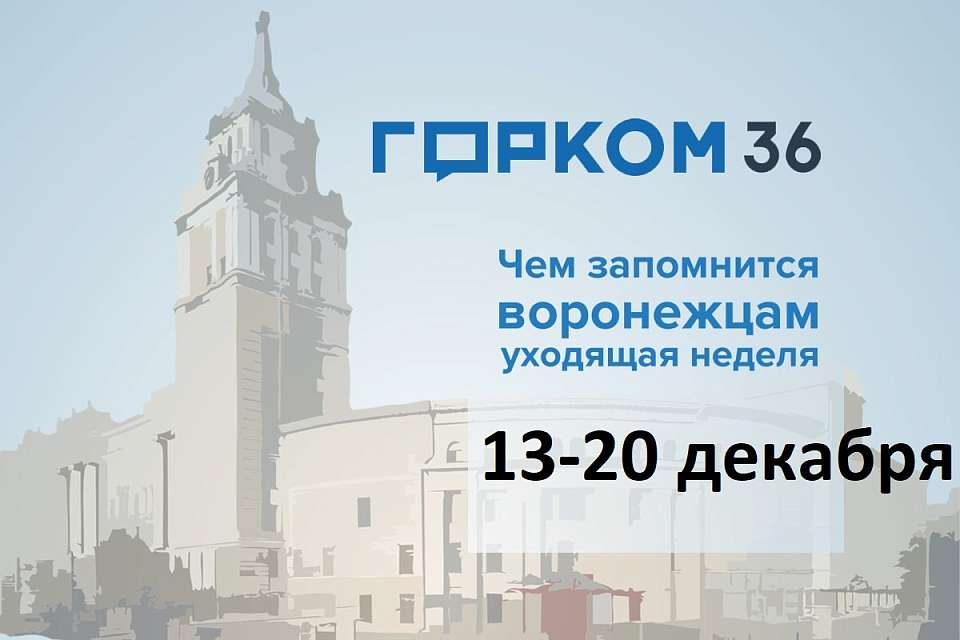 Чем запомнилась в Воронеже неделя с 13 по 20 декабря 