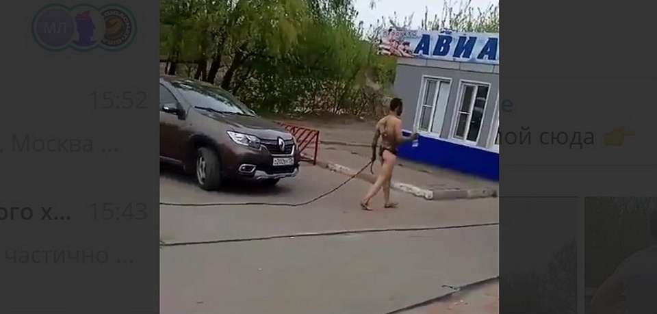 Босого молодого человека в одних трусах задержали в Воронежской области