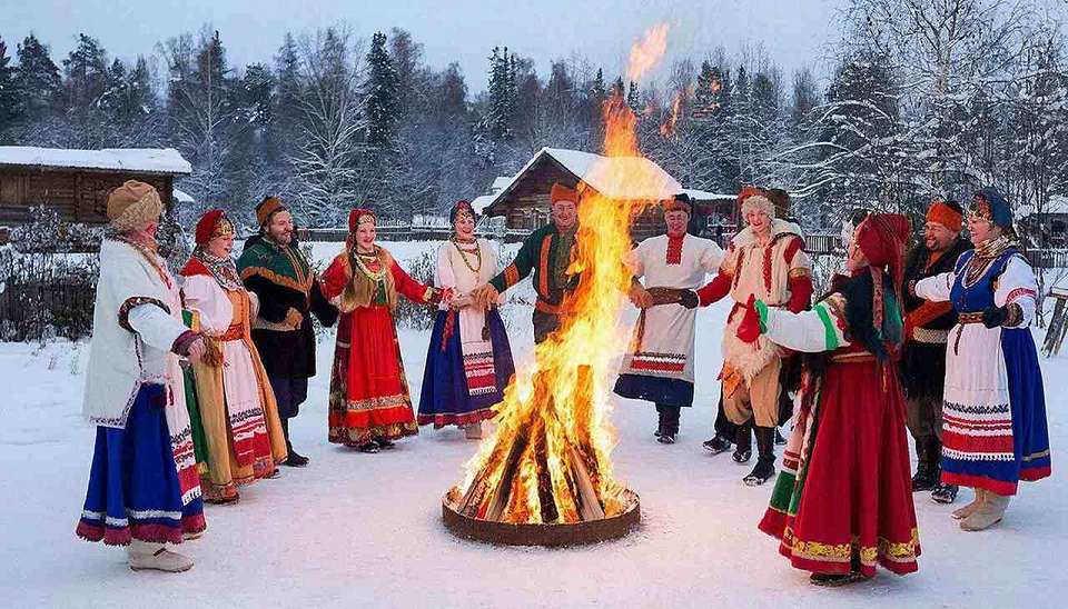 Воронежцы встречают день зимнего солнцестояния